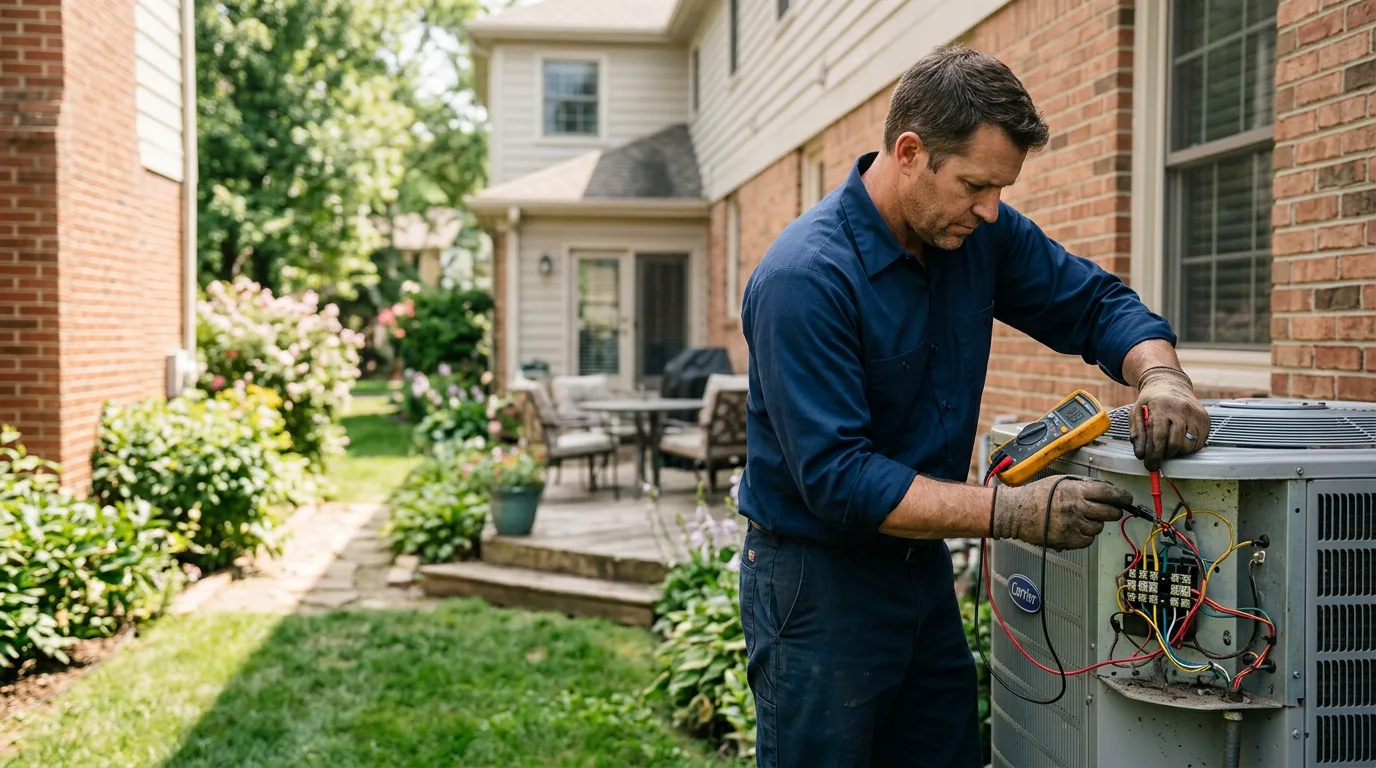 HVAC technician working near Hankins, NY